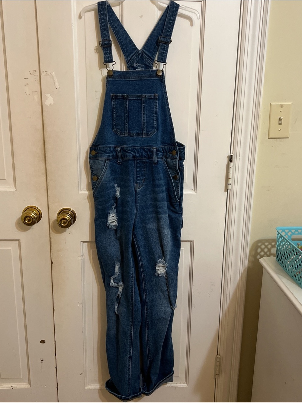 No Bound Blue Denim Overalls Bib Top